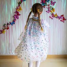Capa Tulle Blanco con Mariposas Holográficas