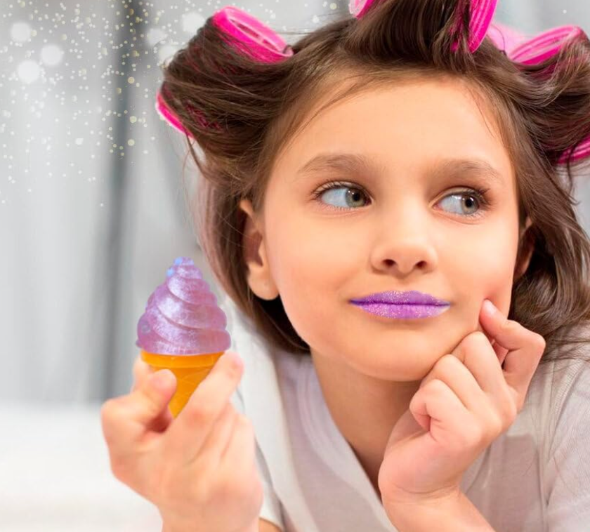 Set de 3 Brillos Labiales Novelty con Diseño de Helado