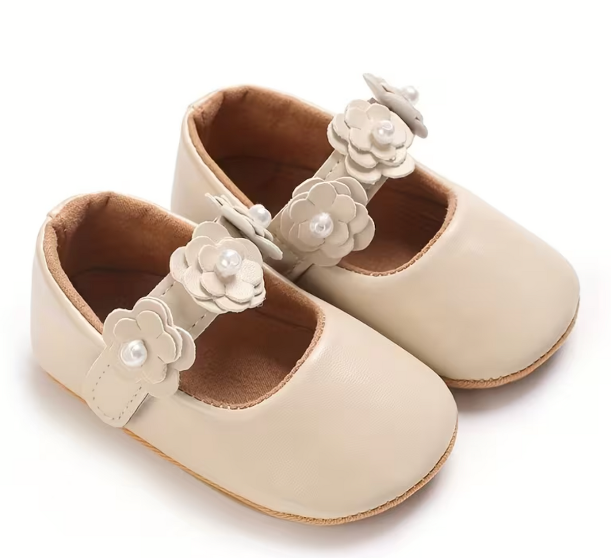 Zapato Niña Florecitas Beige