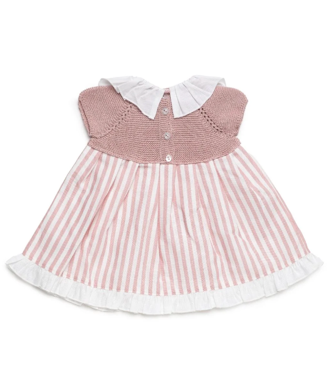 Vestido Juliana de cuerpo de punto y falda a rayas - foto 2