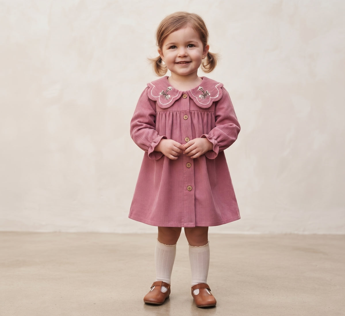 Vestido de Pana Rosa Yatzu