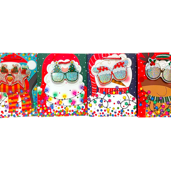 Bolsa de Regalo Lentes Navideños Mediana