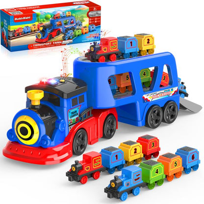 Tren Magnético Transportador de Doble Piso con Luces y Sonidos