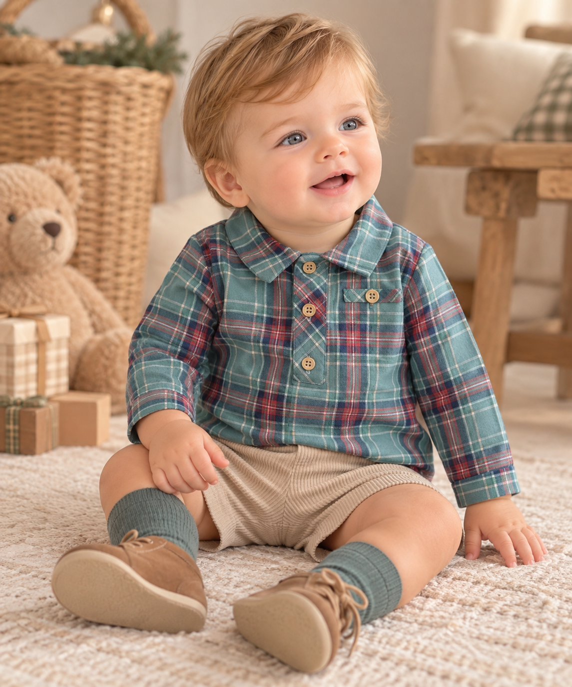 Pantalon Corto en Tartan PIno BABIDU