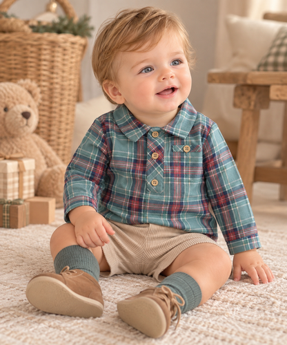 Pantalon Corto en Tartan PIno BABIDU