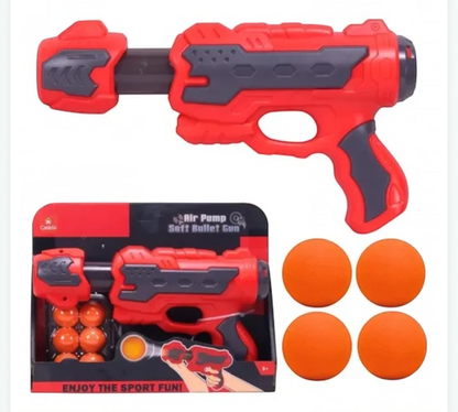 Pistola de Aire Air Pump Soft Bullet Gun con 6 Pelotas Suaves