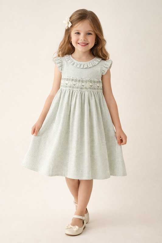 Vestido Isabella bordado estilo español para bebé niña
