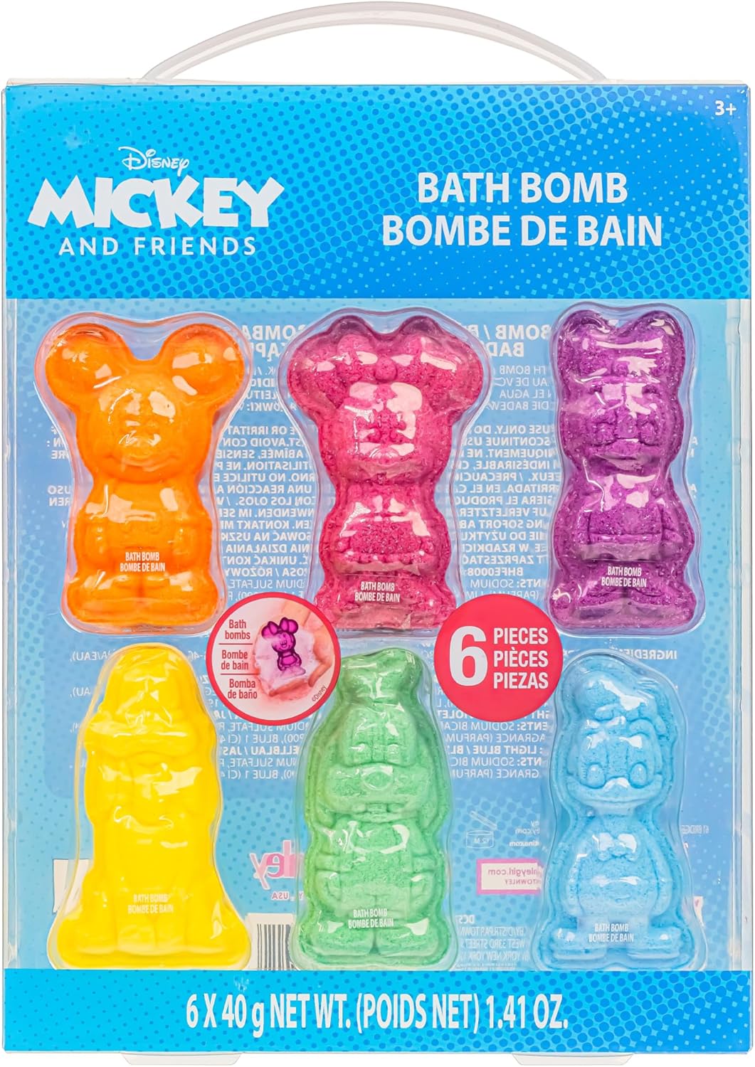 Mickey y Minnie Mouse 6 Piezas Bombas de baño PORFYDYA