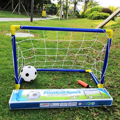 Set de Portería de Fútbol Football Game con Balón e Inflador 70 x 57 cm