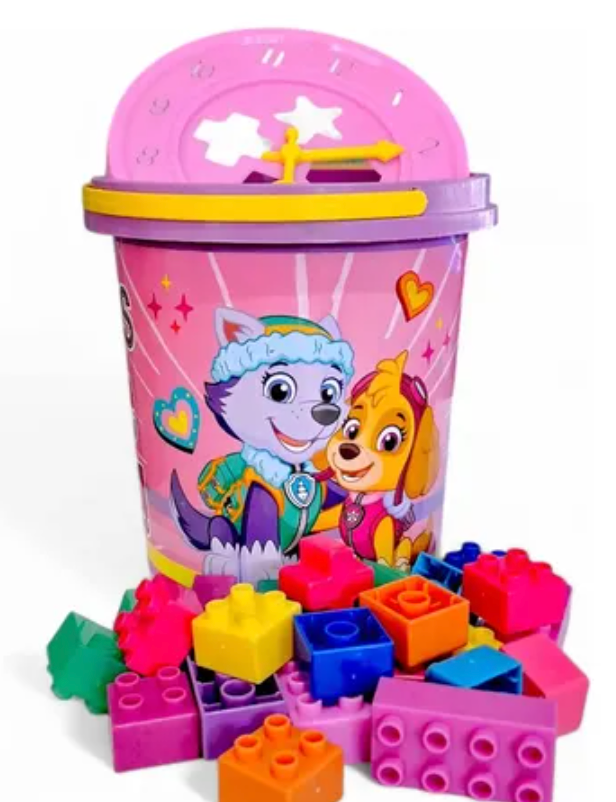 Cubeta Bloques Paw Patrol