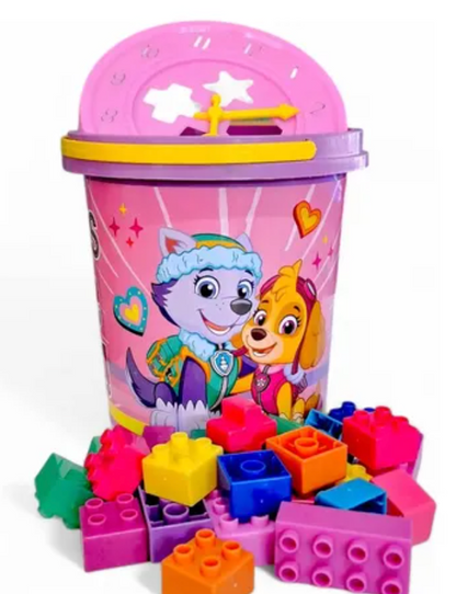 Cubeta Bloques Paw Patrol