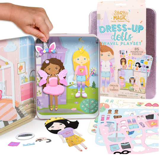 Story Magic Dress-Up Dolls Travel Playset