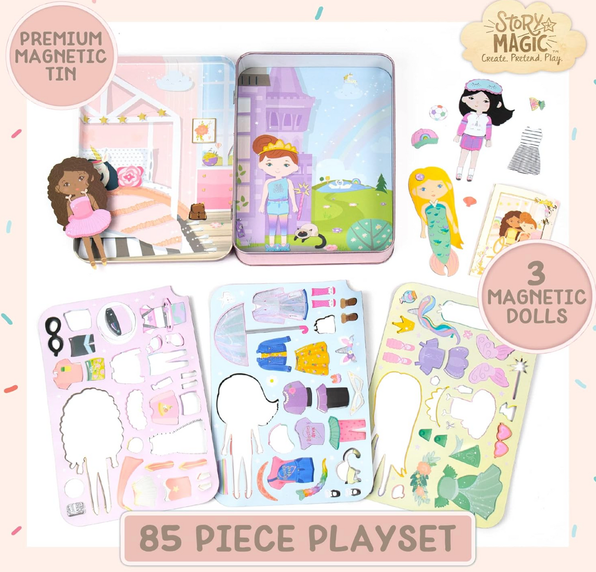Story Magic Dress-Up Dolls Travel Playset