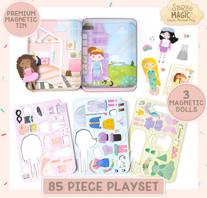Story Magic Dress-Up Dolls Travel Playset