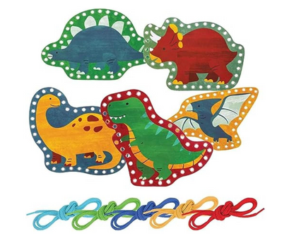 Tarjetas con Cordones, tamaño Pequeño Dino