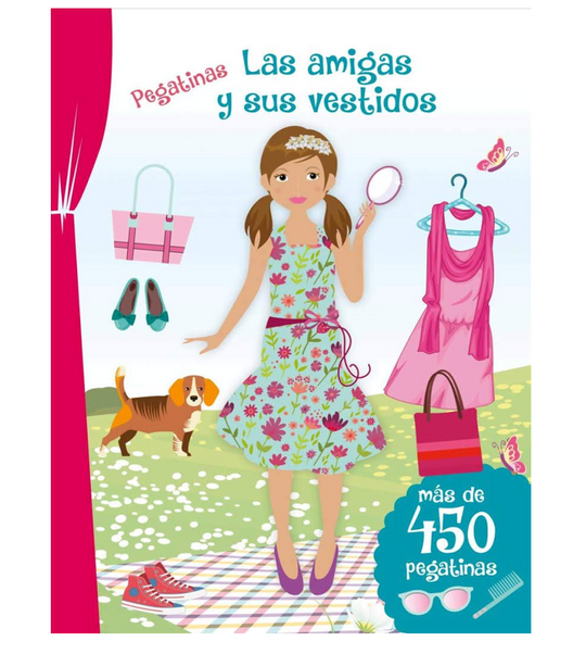 Pegatinas. Las Amigas y Sus Vestidos