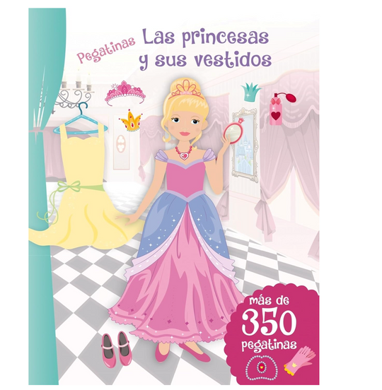 Pegatinas. Las princesas y sus vestidos