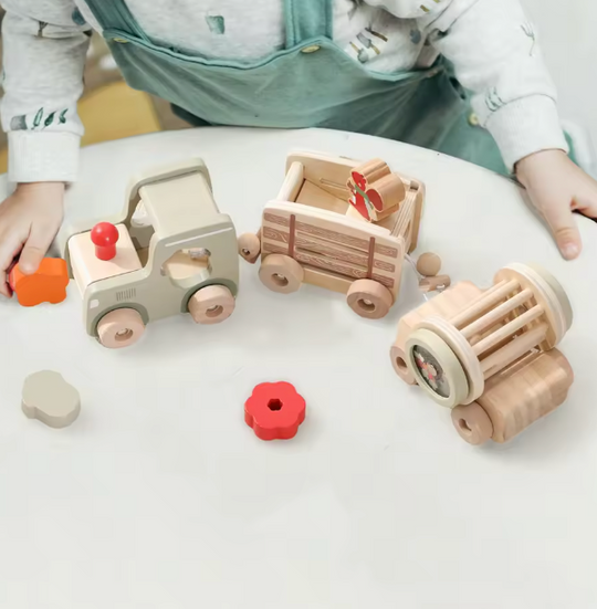 Tren Madera con Juguetes Ardilla