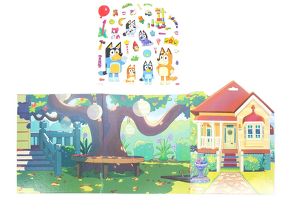 Bluey Juego de pegatinas – Pegatinas azules reutilizables para niños