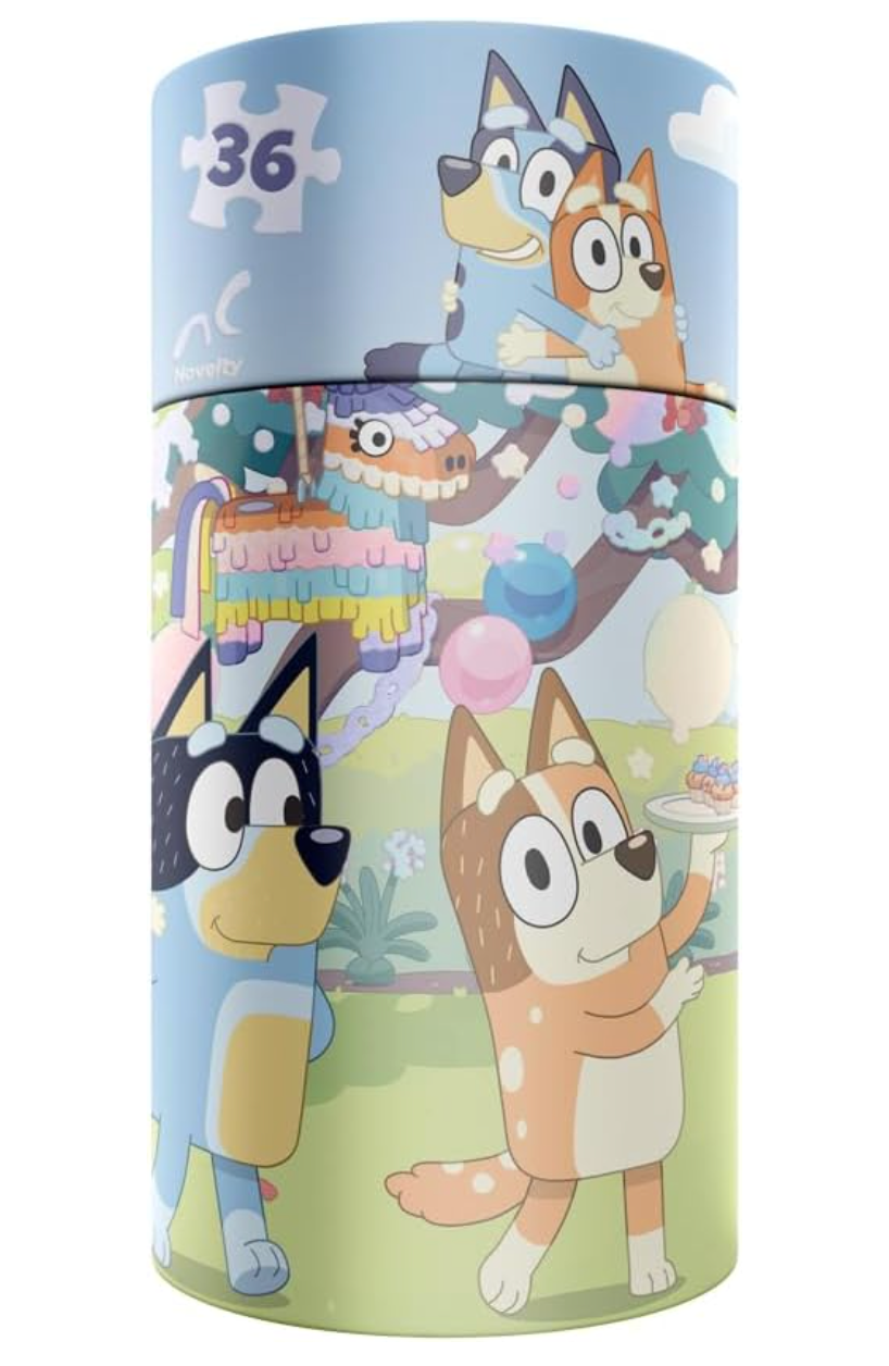 Rompecabezas Infantil Bluey 60 Piezas, Cilindro