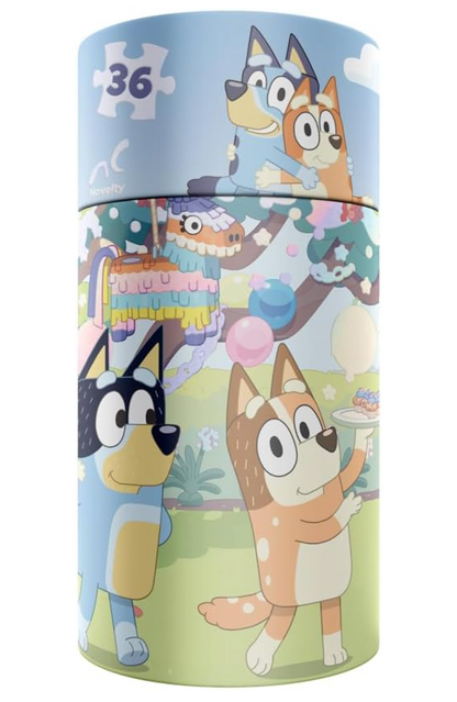 Rompecabezas Infantil Bluey 60 Piezas, Cilindro