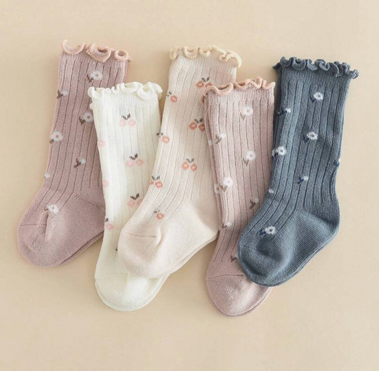 Calcetin para Niña Florecitas 3-5 años