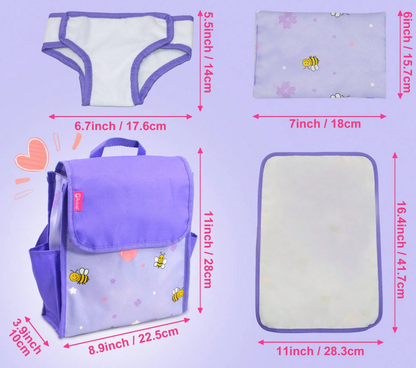 Pañalera para Muñecas con Accesorios