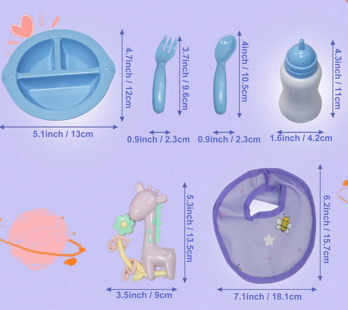 Pañalera para Muñecas con Accesorios