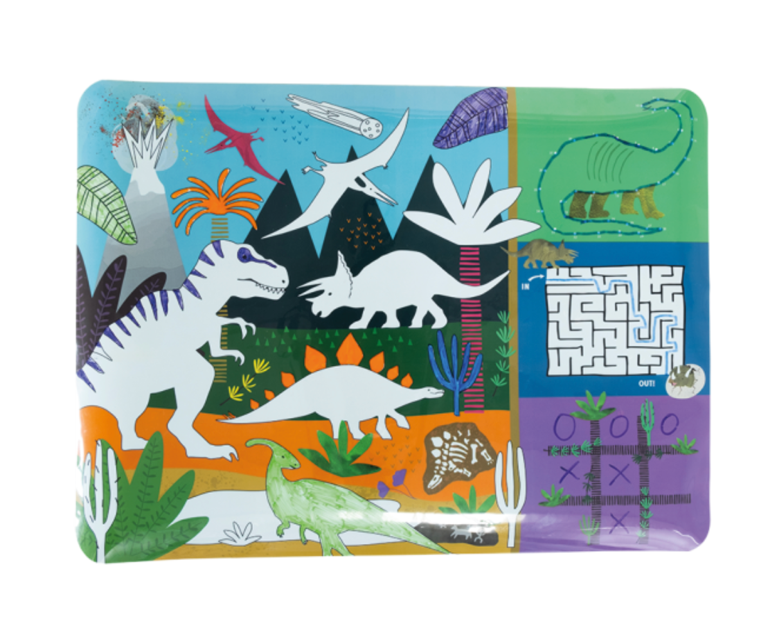 Tapete Reutilizable para Colorear – Dinosaurios