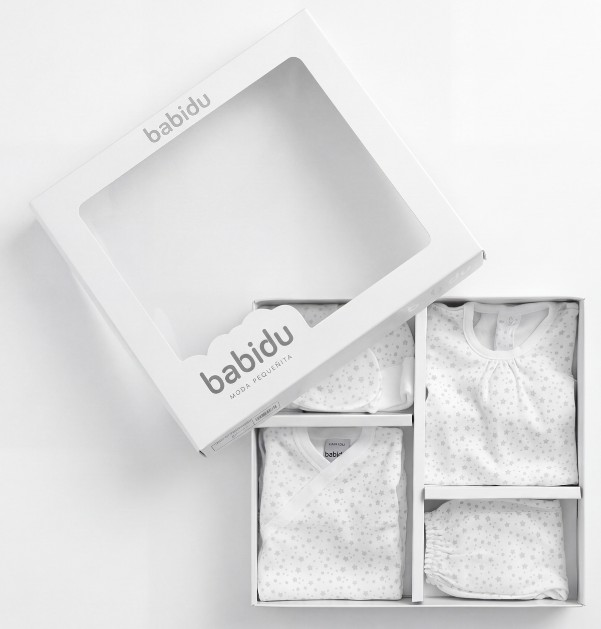 Pack Nacimiento Multi Estrellas Gris  BABIDU