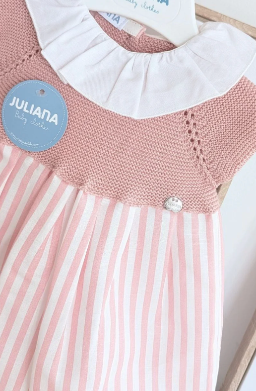 Vestido Juliana de cuerpo de punto y falda a rayas - foto 4