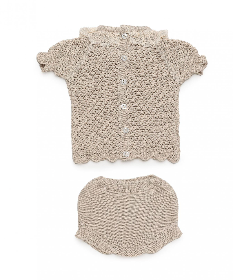 Conjunto Juliana de jersey calado y braguita con koalas - foto 3