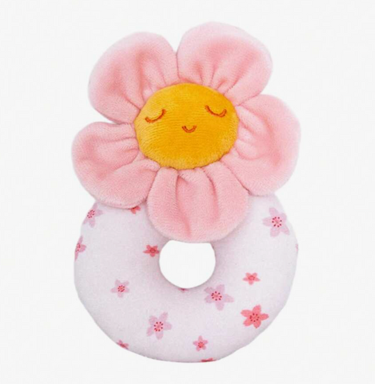 Sonajero Peluche Flores Bebé