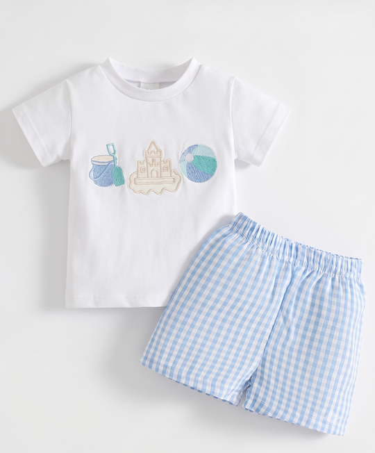 Conjunto Estampado Castillo Niño Blanco