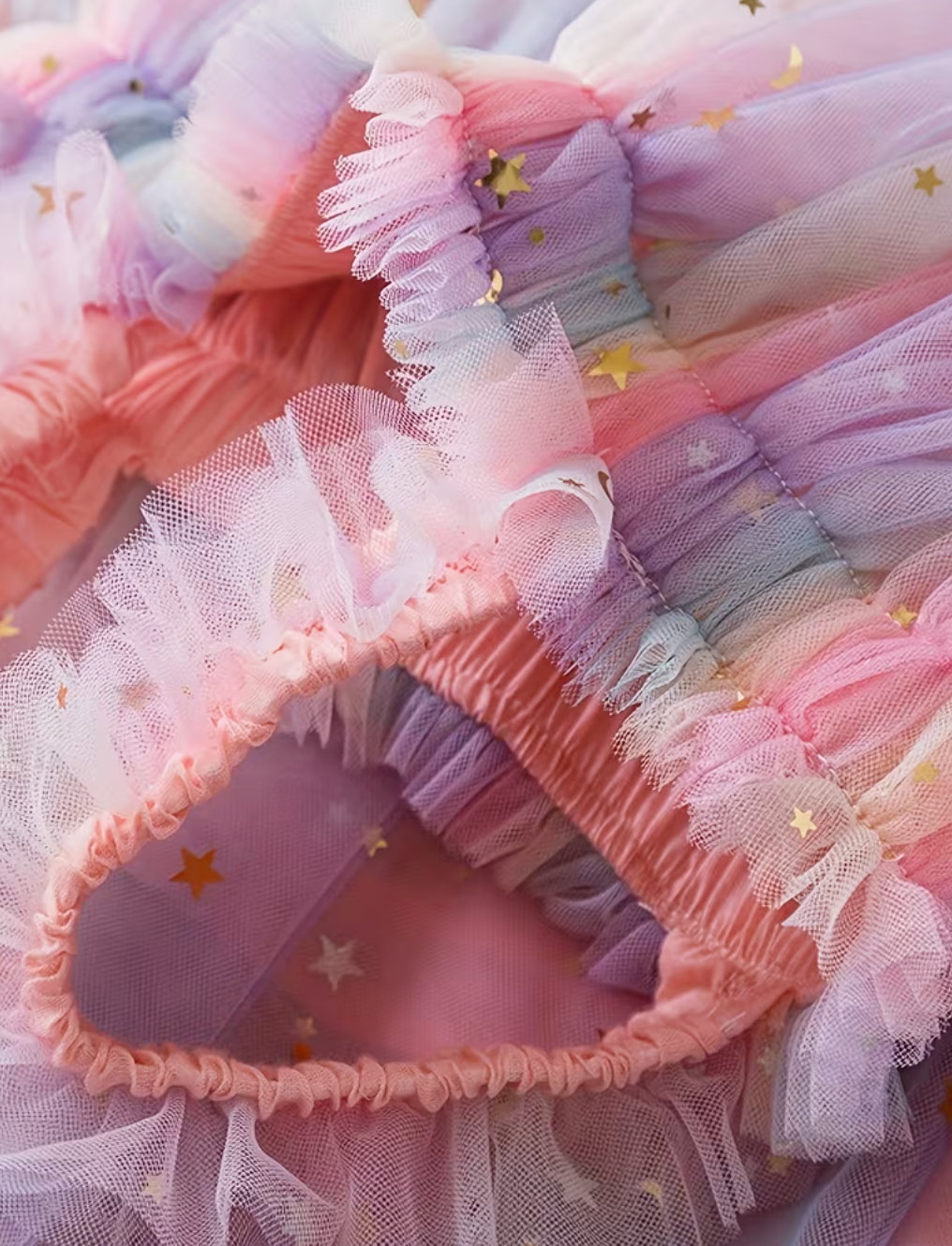 Vestido Dulce Estrellitas rosa con tul y lentejuelas - foto 4
