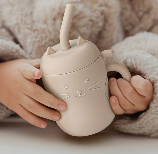 Taza de Aprendizaje para Bebés con Pajita y Tapa