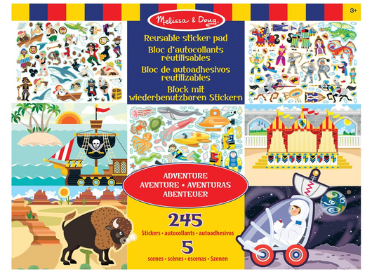 Melissa & Doug Bloc de Autoadhesivos Reutilizables Aventuras