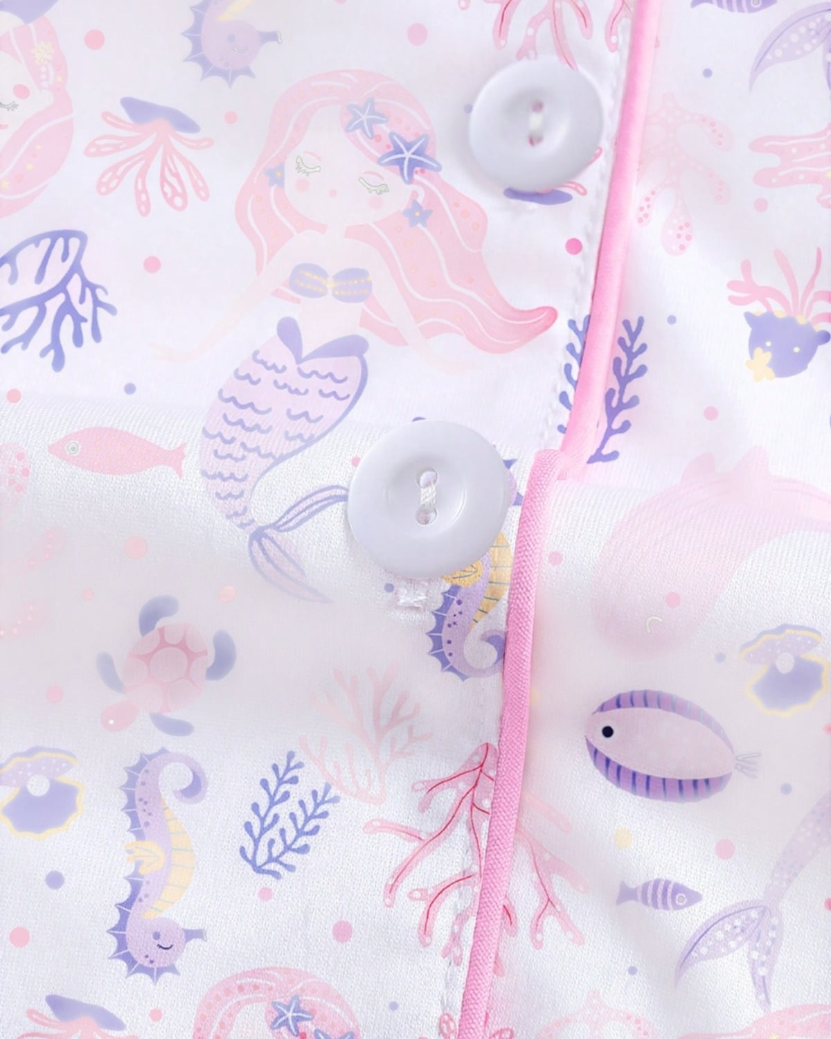 Pijama de Niña Manga Corta Sirenas