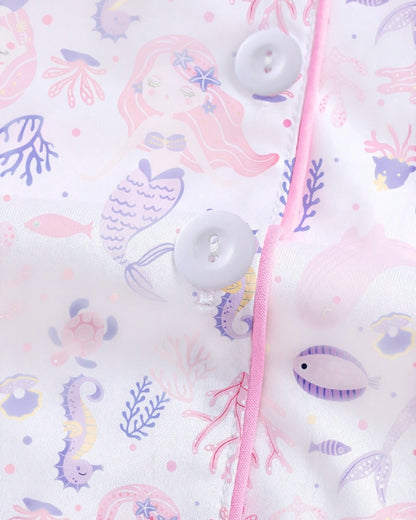 Pijama de Niña Manga Corta Sirenas