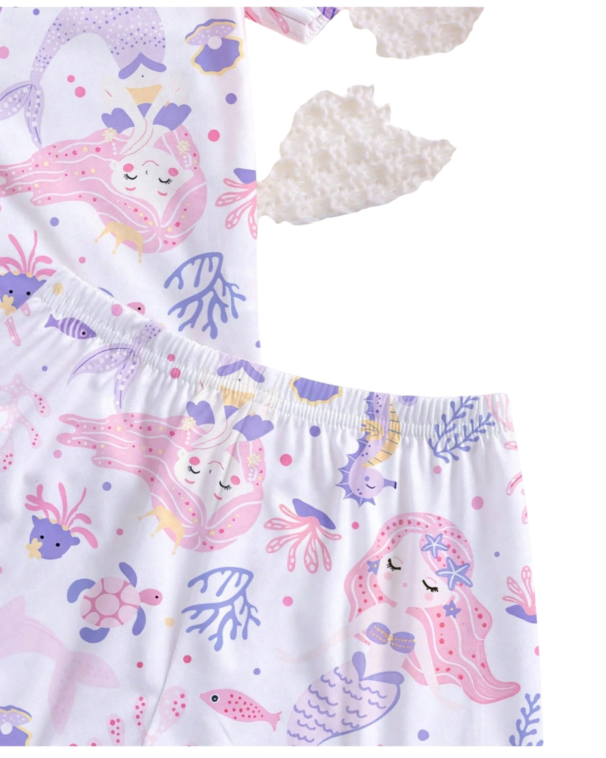 Pijama de Niña Manga Corta Sirenas