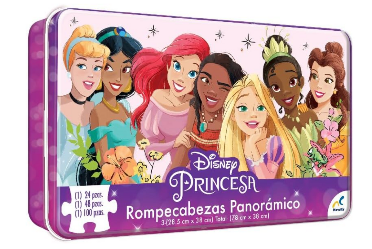 Rompecabezas Princesas de Disney Panorámico 3 en 1