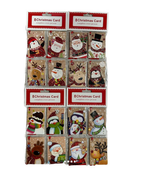 Tarjetas de Regalo Navideñas Kraft
