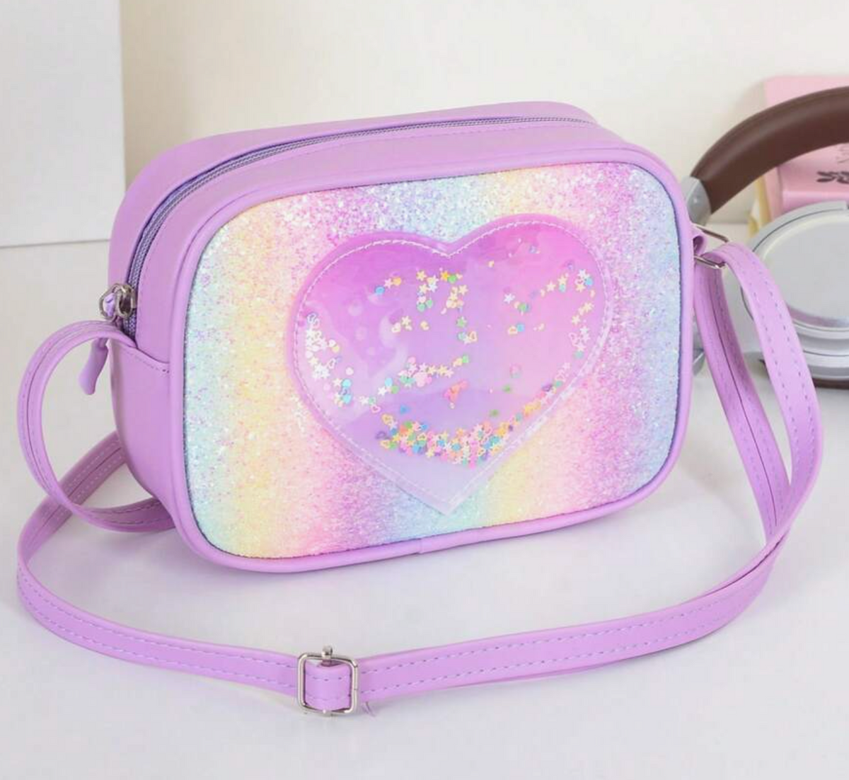 Bolso Bandolera Holográfico Lila