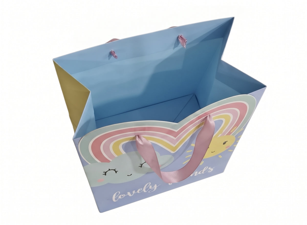 Bolsa de Regalo Arcoíris y Nube "Lovely Friends" Mediana