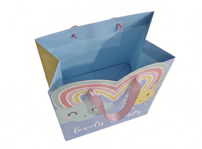 Bolsa de Regalo Arcoíris y Nube "Lovely Friends" Mediana
