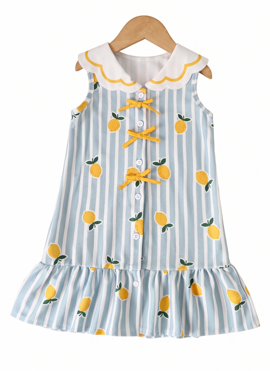 Vestido de Verano Estampado Limones