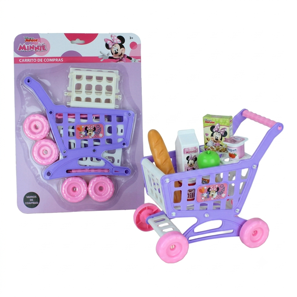 Carrito de compras de juguete Minnie Mouse