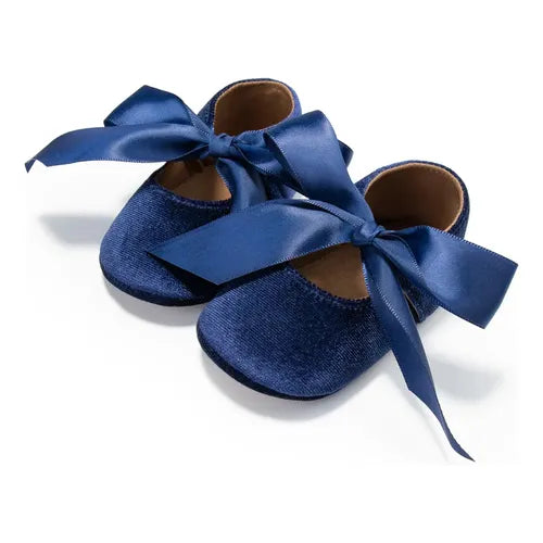 Zapato de Terciopelo Azul