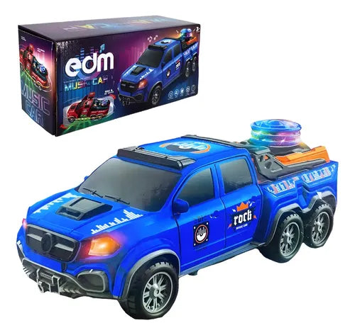 Camioneta EDM Music Car con Luces, Música y Cabina DJ Giratoria
