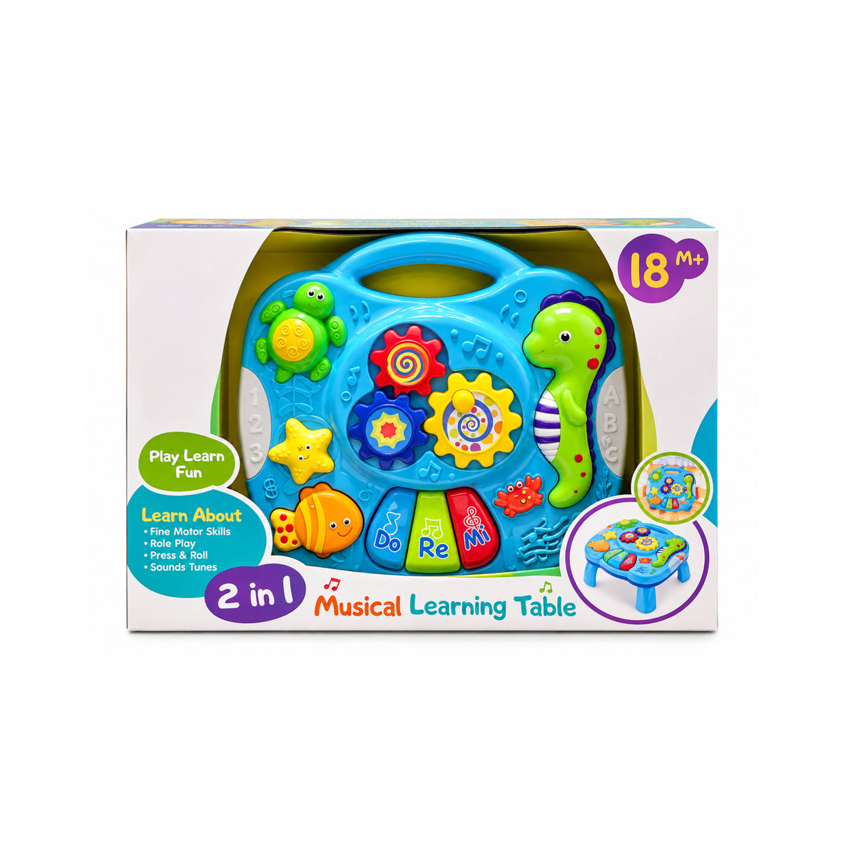 Mesa Musical de Aprendizaje 2 en 1 con Luces y Sonidos